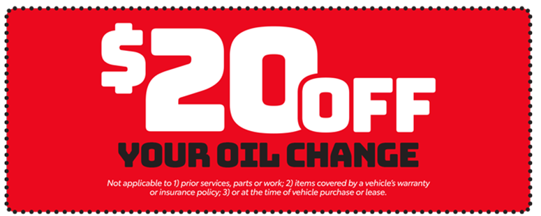 $20 Off Your Oil Change Coupon
