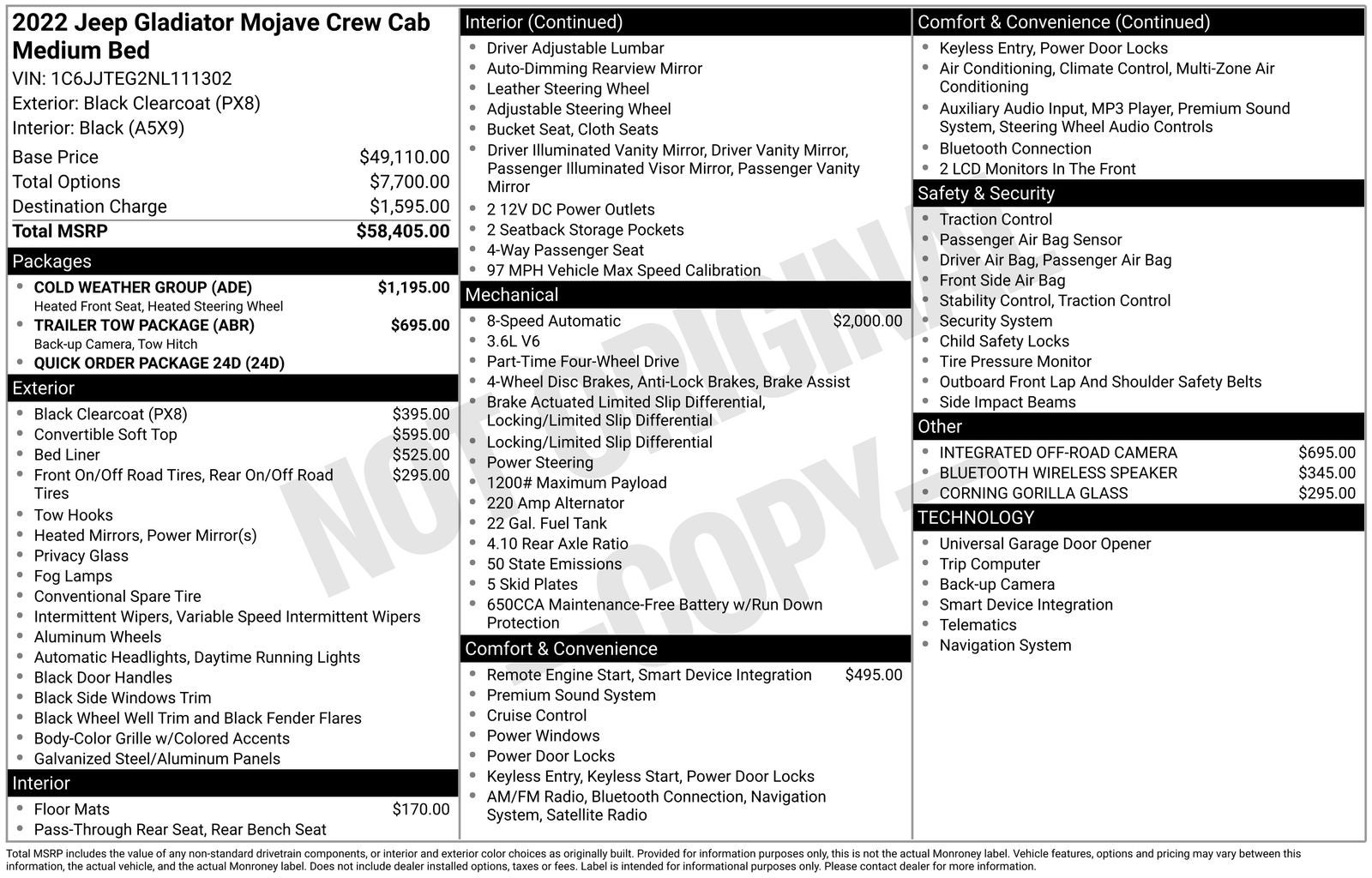 2022 Jeep Gladiator Mojave