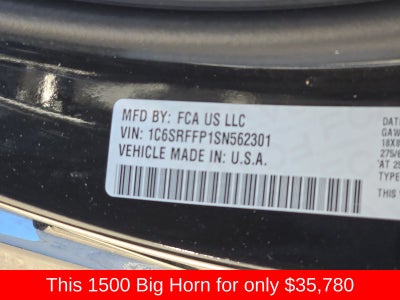 2025 RAM 1500 Big Horn/Lone Star