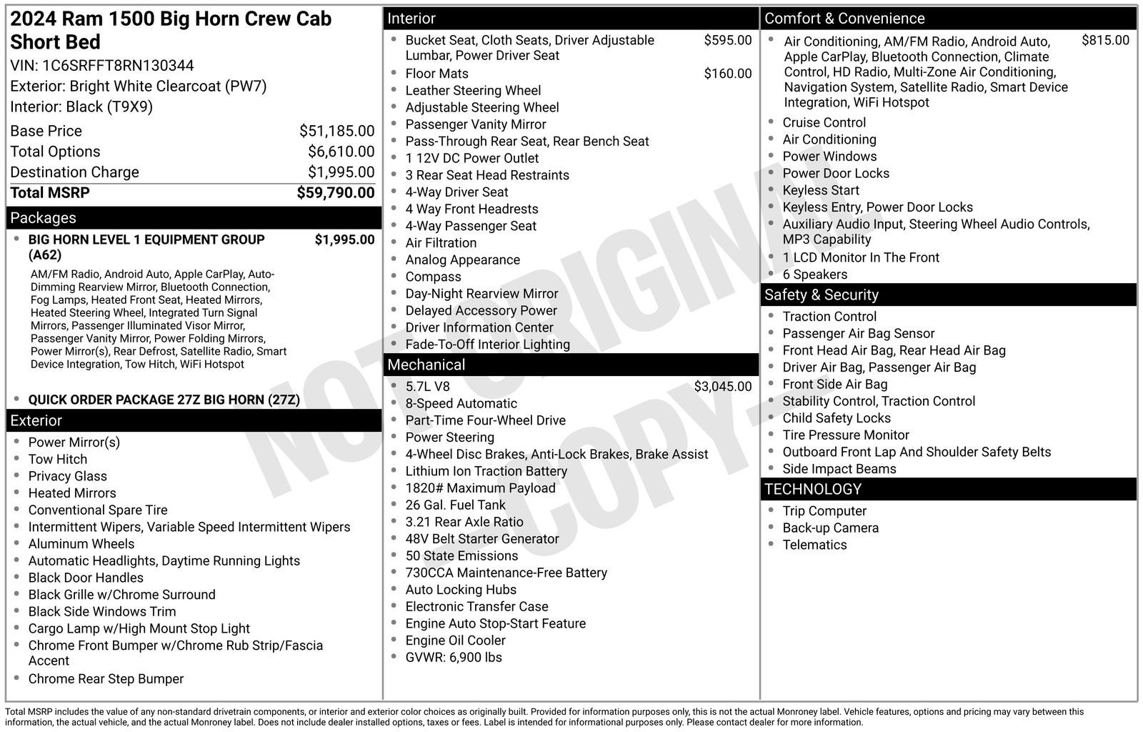 2024 RAM 1500 Big Horn/Lone Star