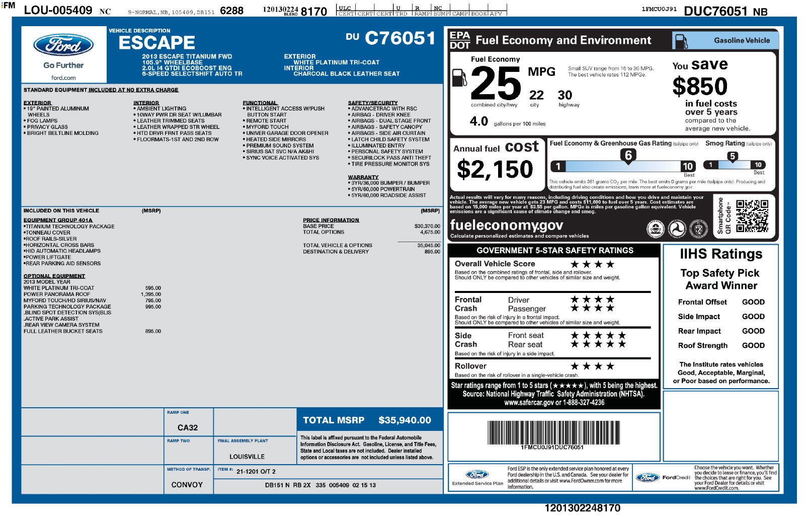 2013 Ford Escape Titanium
