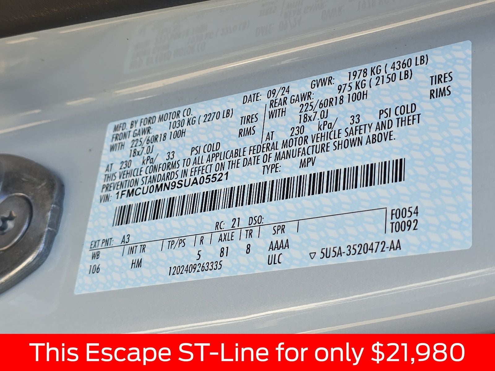 2025 Ford Escape ST-Line