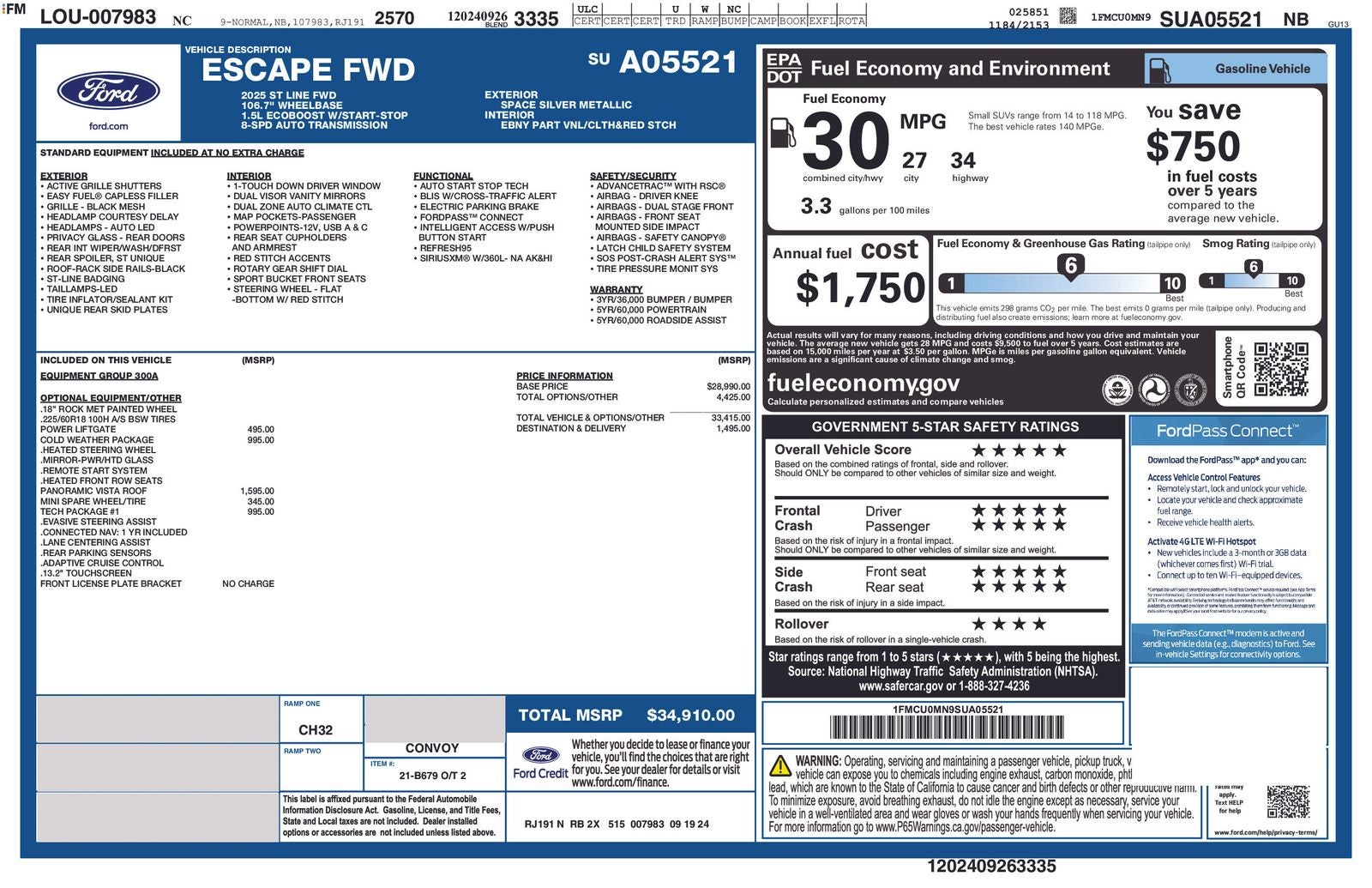 2025 Ford Escape ST-Line