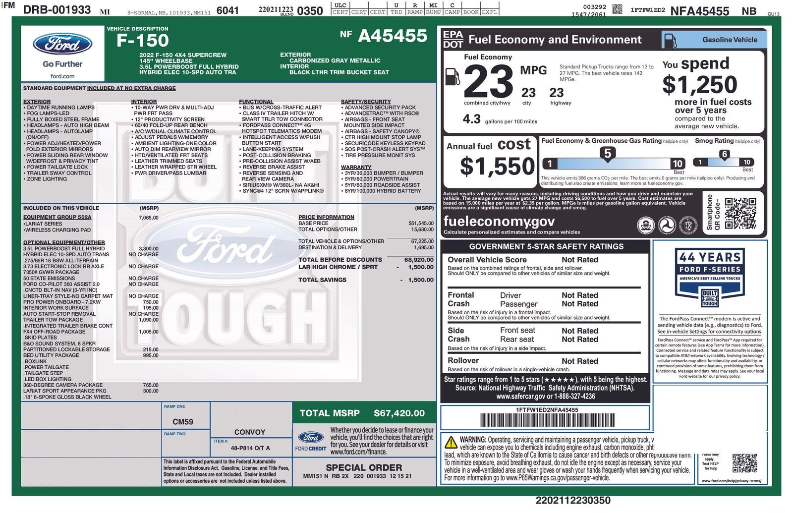 2022 Ford F-150 Lariat