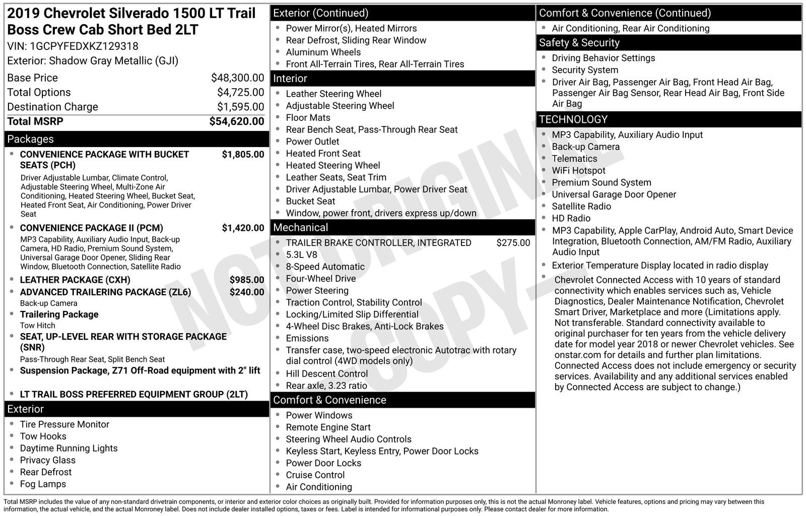 2019 Chevrolet Silverado 1500 LT Trail Boss
