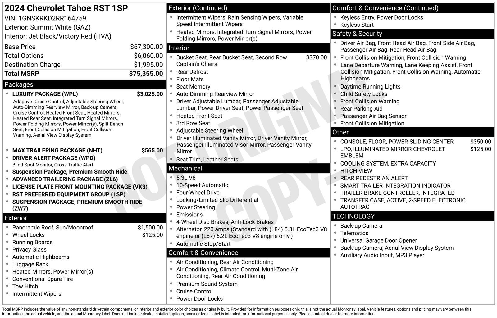 2024 Chevrolet Tahoe RST