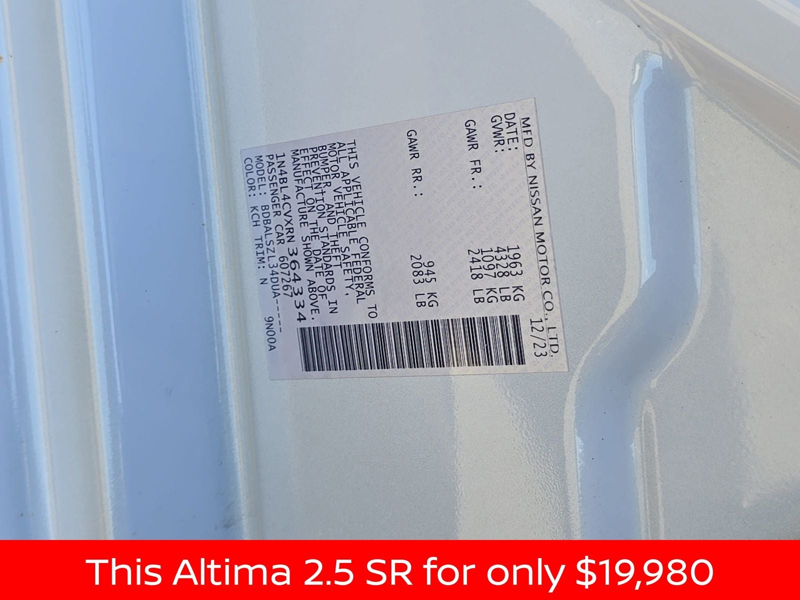 2024 Nissan Altima 2.5 SR