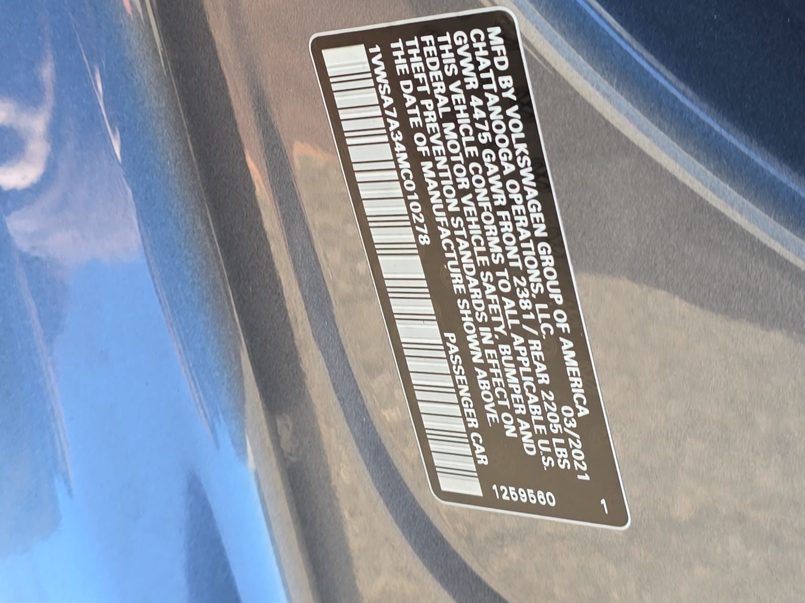 2021 Volkswagen Passat 2.0T SE