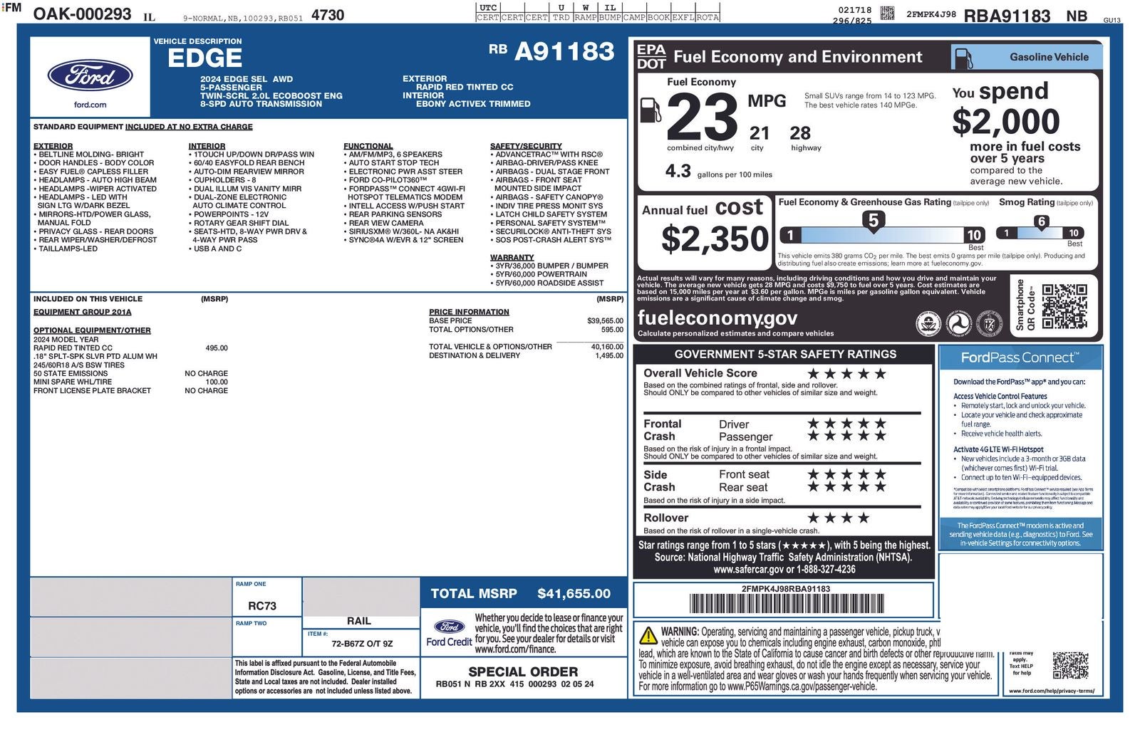 2024 Ford Edge SEL