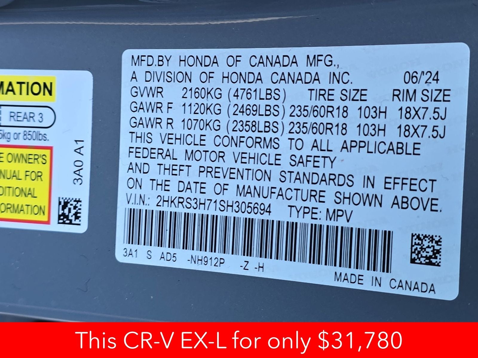 2025 Honda CR-V EX-L