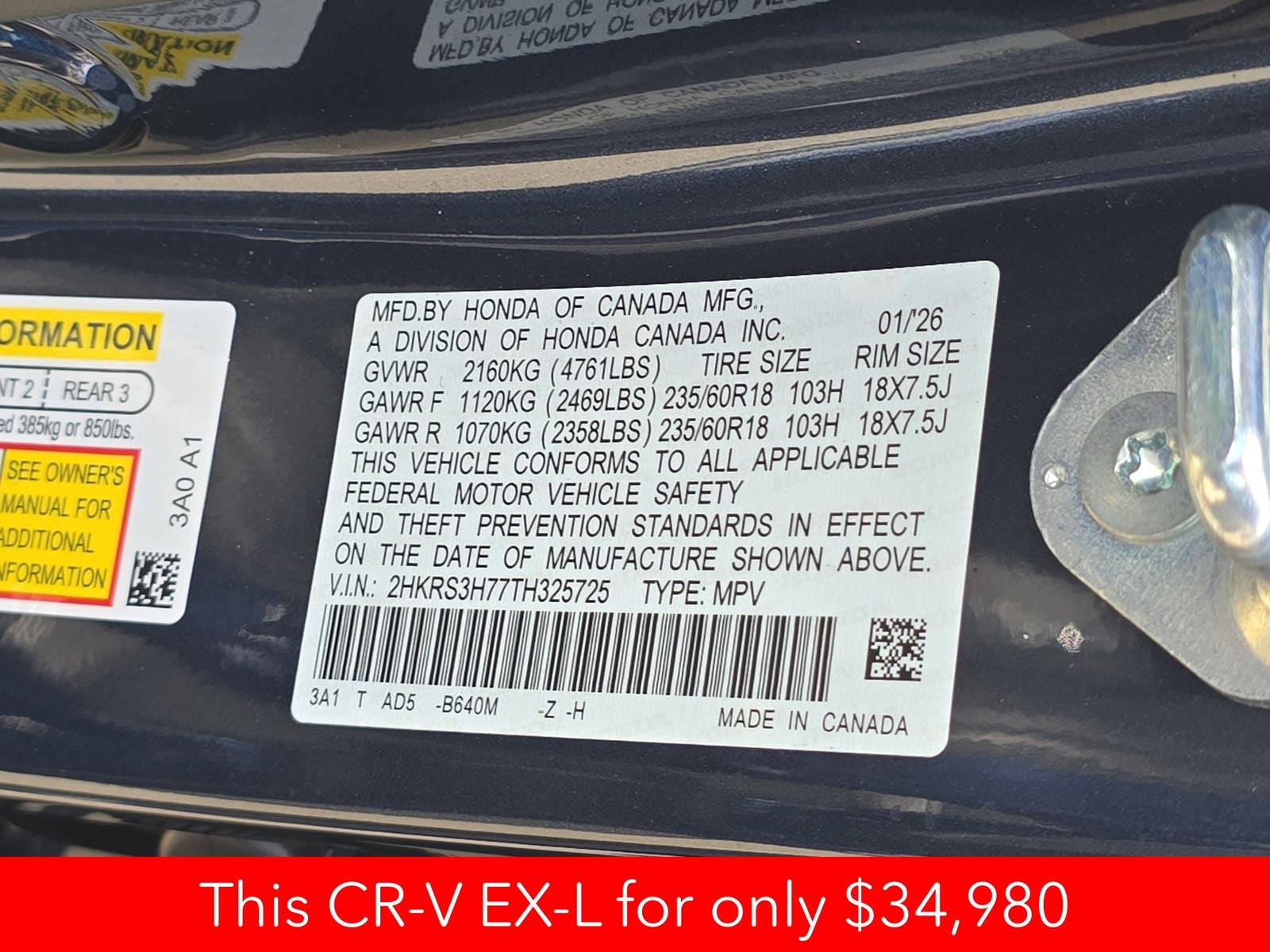 2026 Honda CR-V EX-L