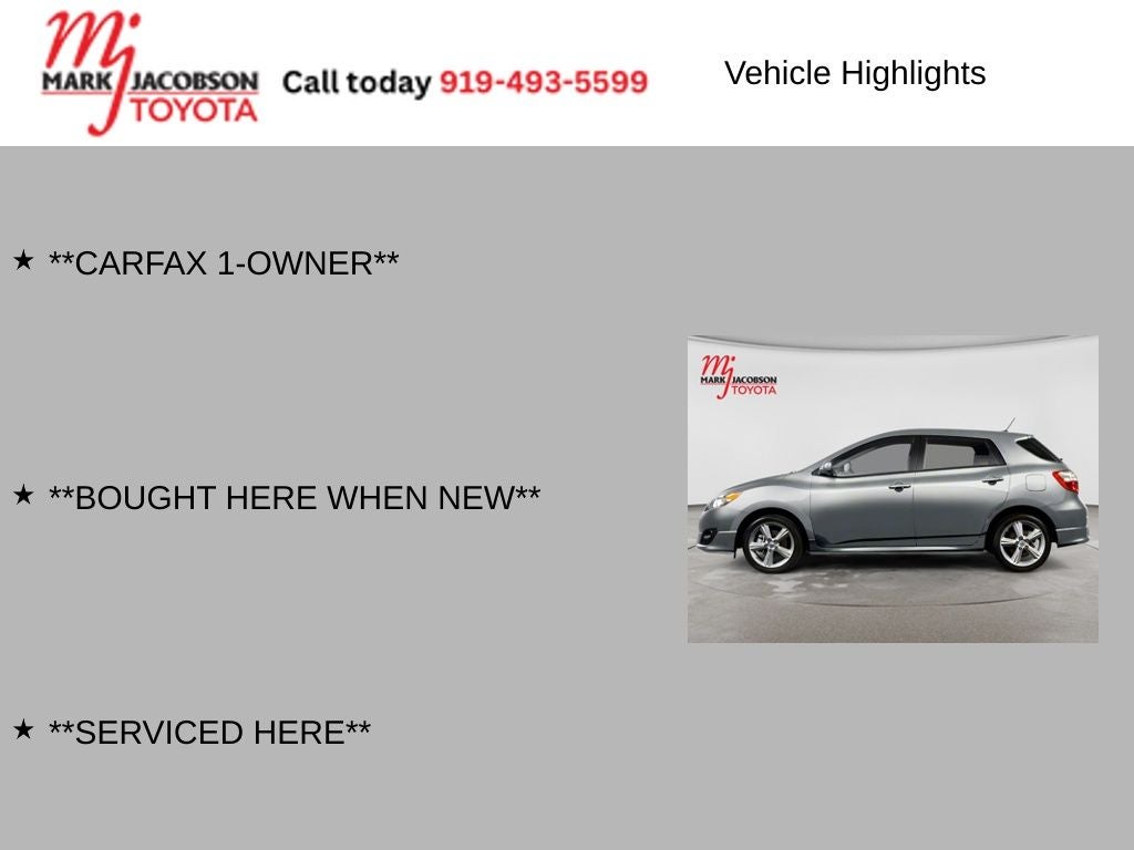 2010 Toyota Matrix Base