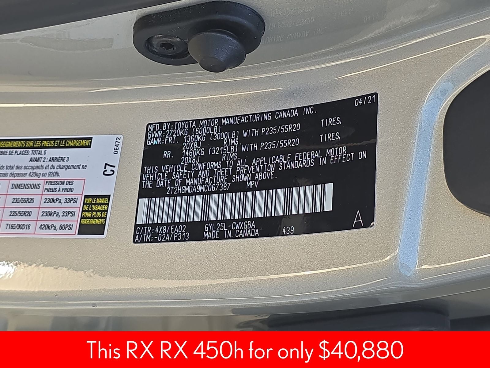 2021 Lexus RX 450h