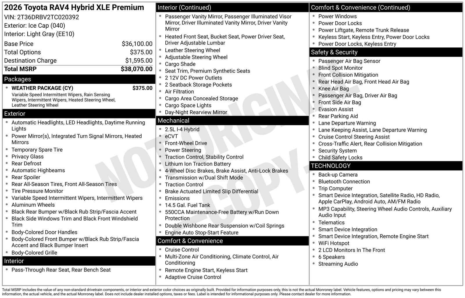 2026 Toyota RAV4 XLE Premium