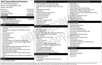 2025 Toyota RAV4 XLE Premium