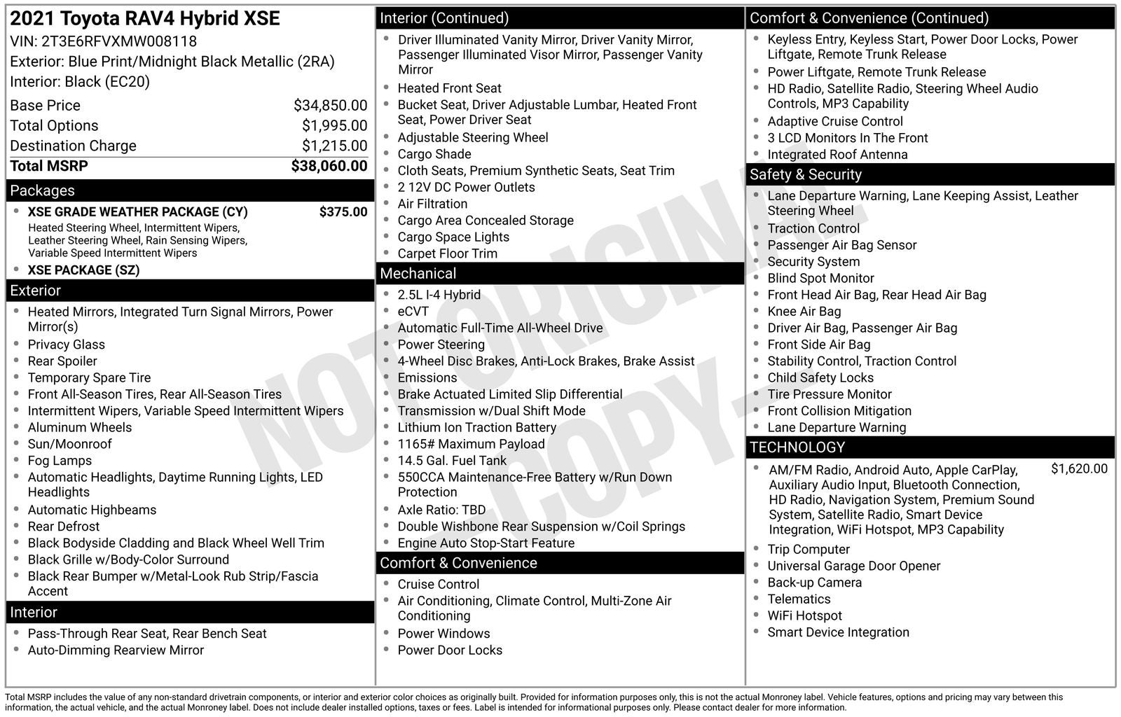 2021 Toyota RAV4 Hybrid XSE