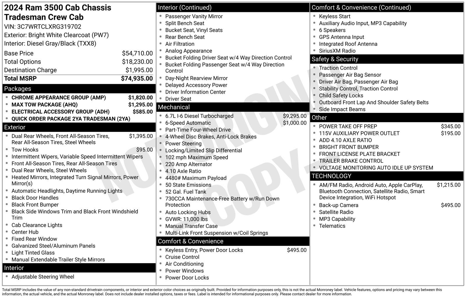2024 RAM 3500 Tradesman