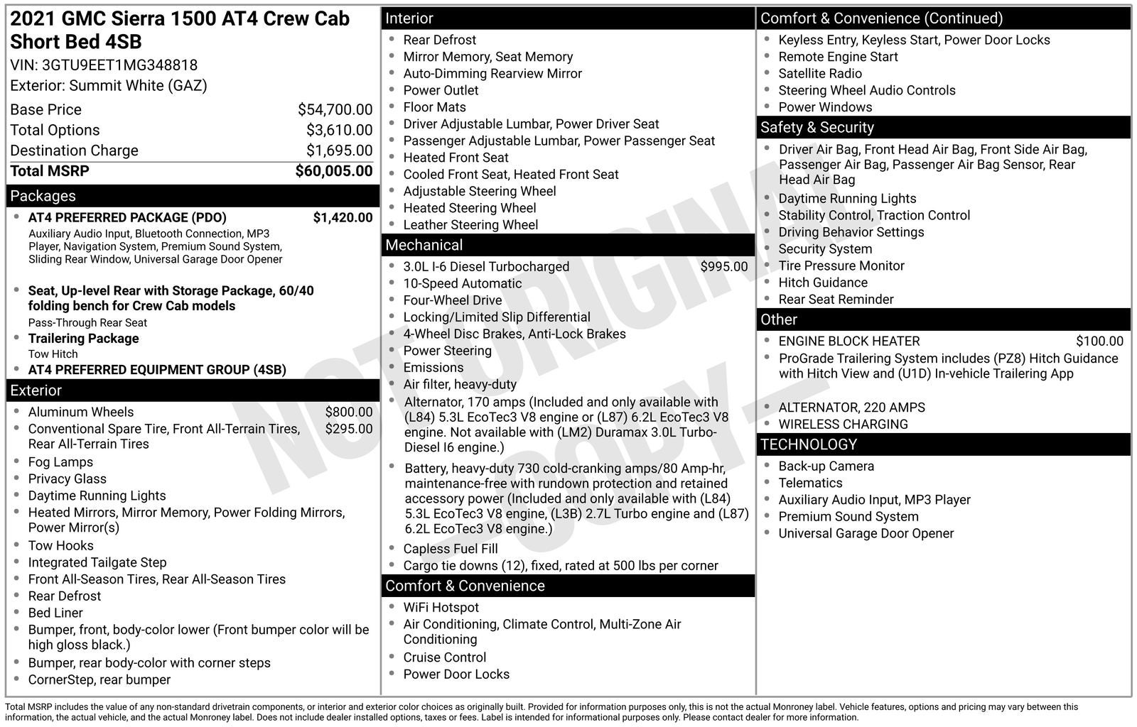 2021 GMC Sierra 1500 AT4