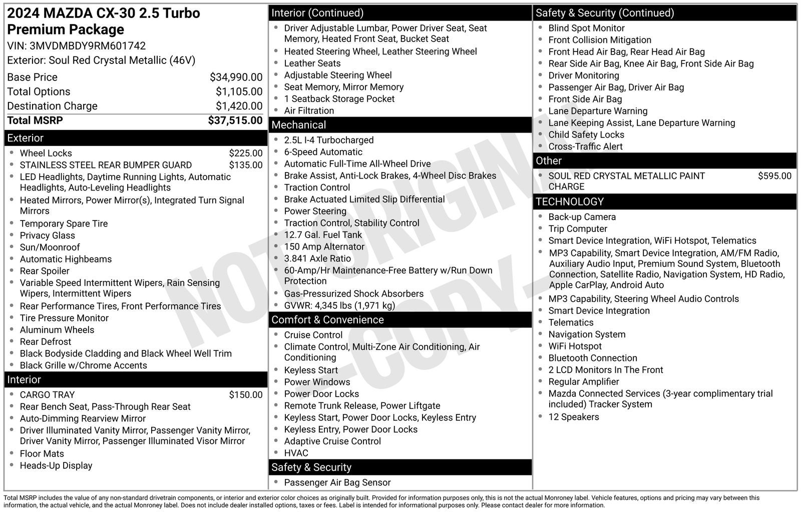 2024 Mazda Mazda CX-30 2.5 Turbo Premium Package