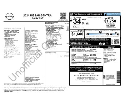 2024 Nissan Sentra SV