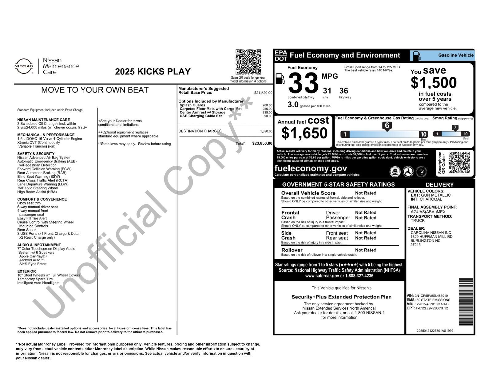 2025 Nissan Kicks Play S