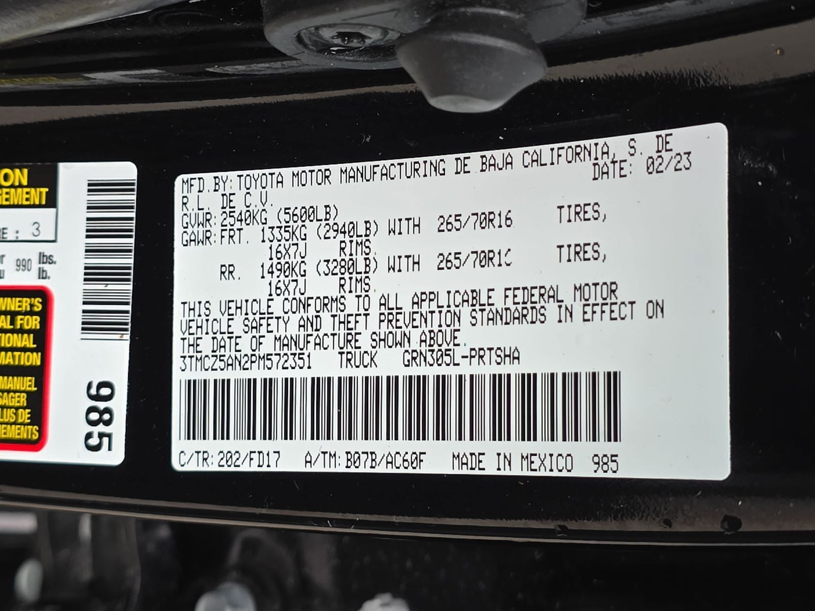 2023 Toyota Tacoma TRD Off-Road V6