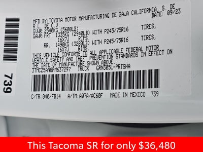 2023 Toyota Tacoma SR V6