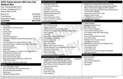 2025 Toyota Tacoma SR5