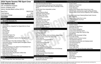 2026 Toyota Tacoma TRD Sport