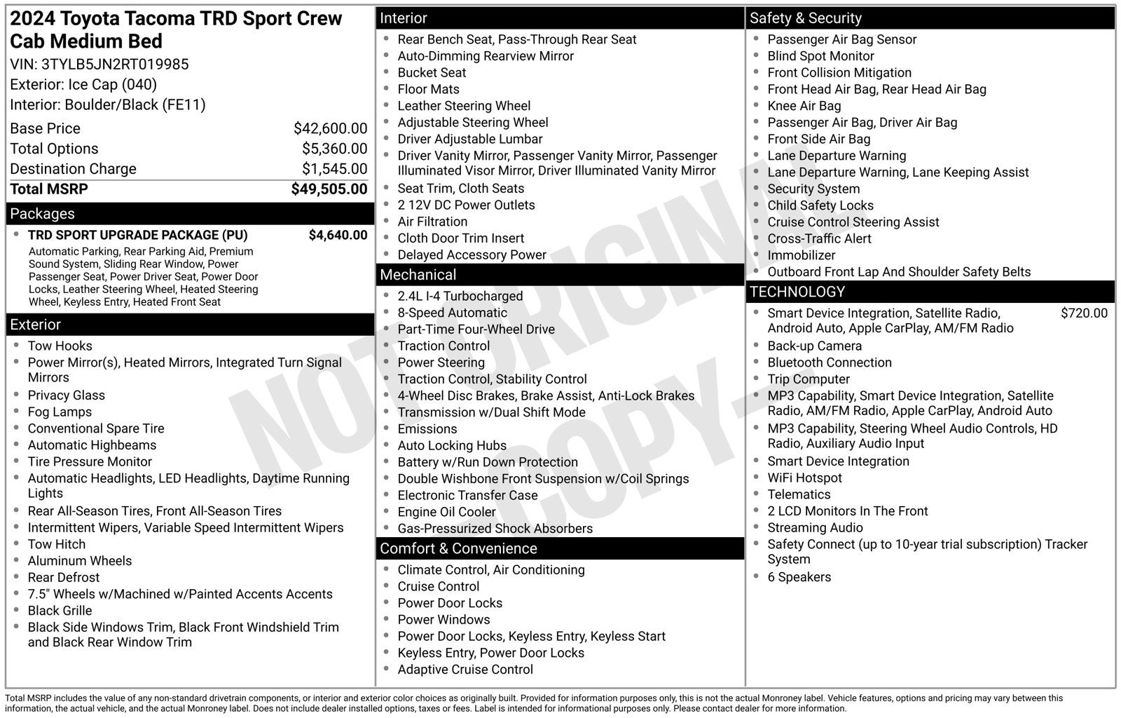 2024 Toyota Tacoma TRD Sport