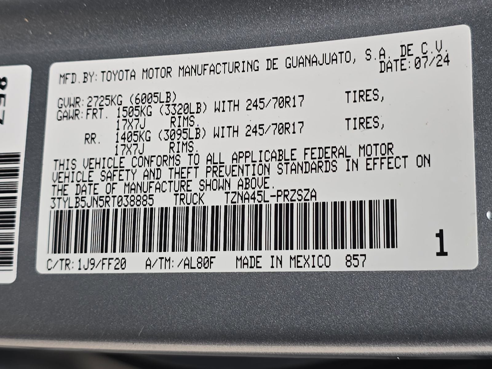 2024 Toyota Tacoma SR5