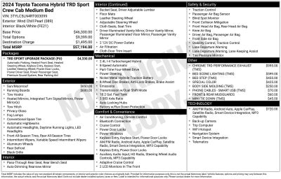 2024 Toyota Tacoma Hybrid TRD Sport