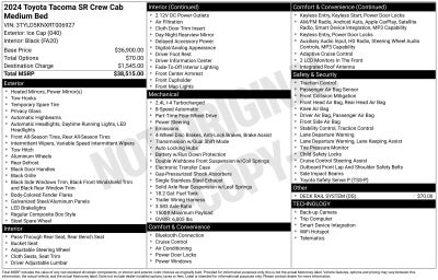 2024 Toyota Tacoma SR