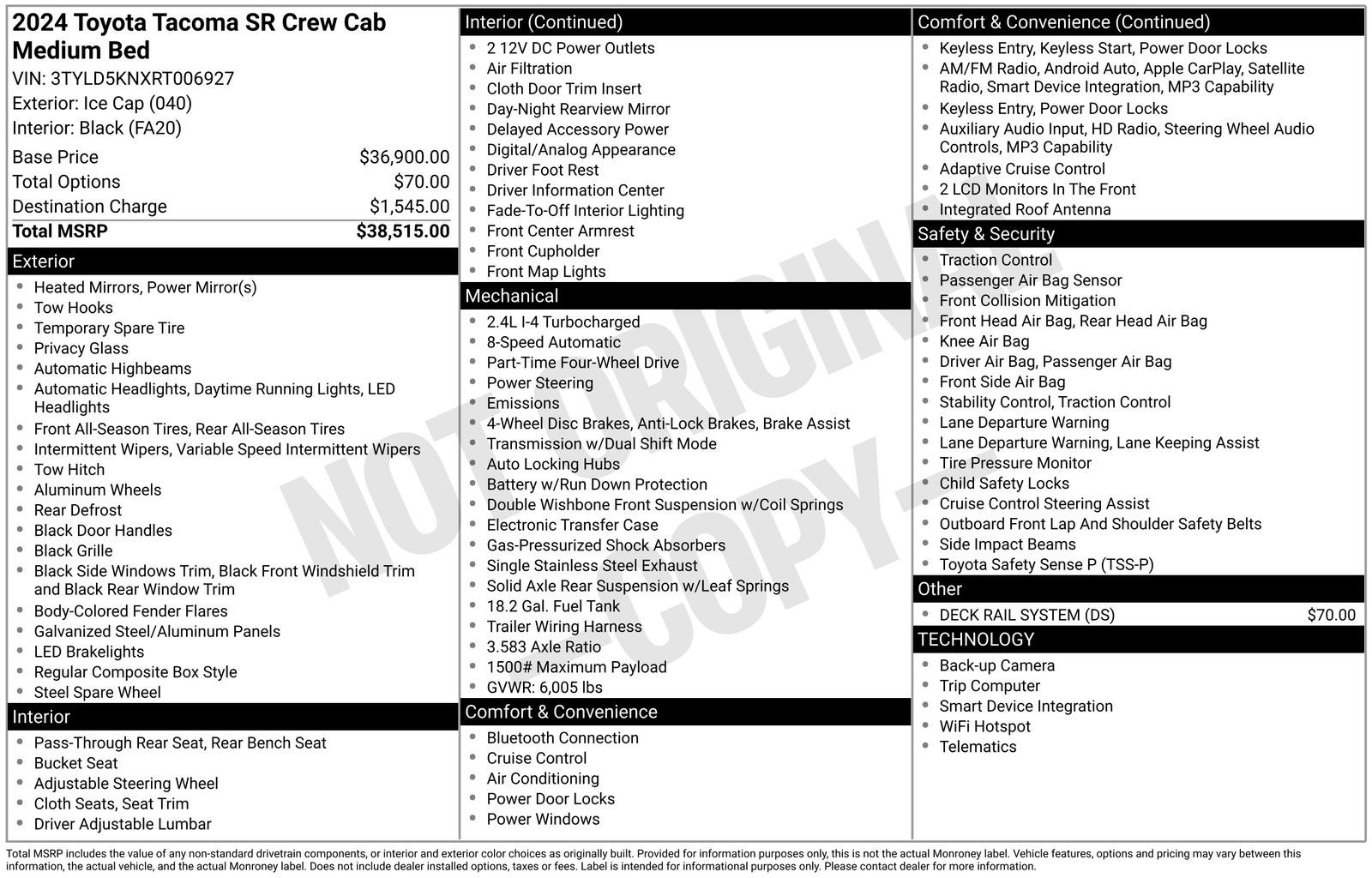 2024 Toyota Tacoma SR