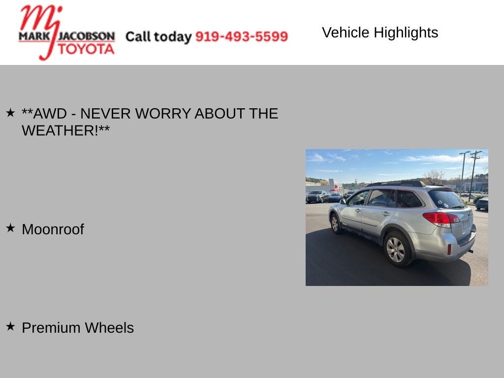 2012 Subaru Outback 3.6R Limited