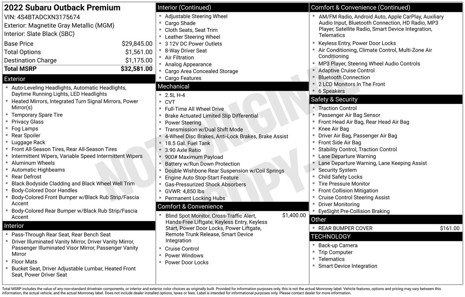 2022 Subaru Outback Premium