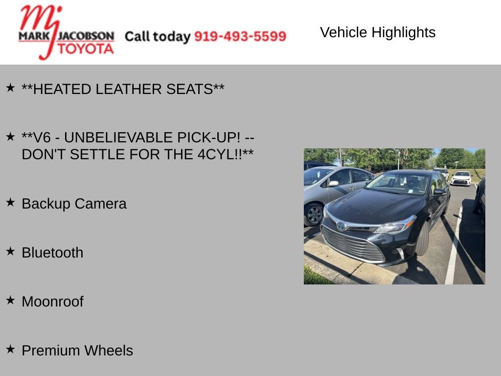 2018 Toyota Avalon Hybrid XLE Plus