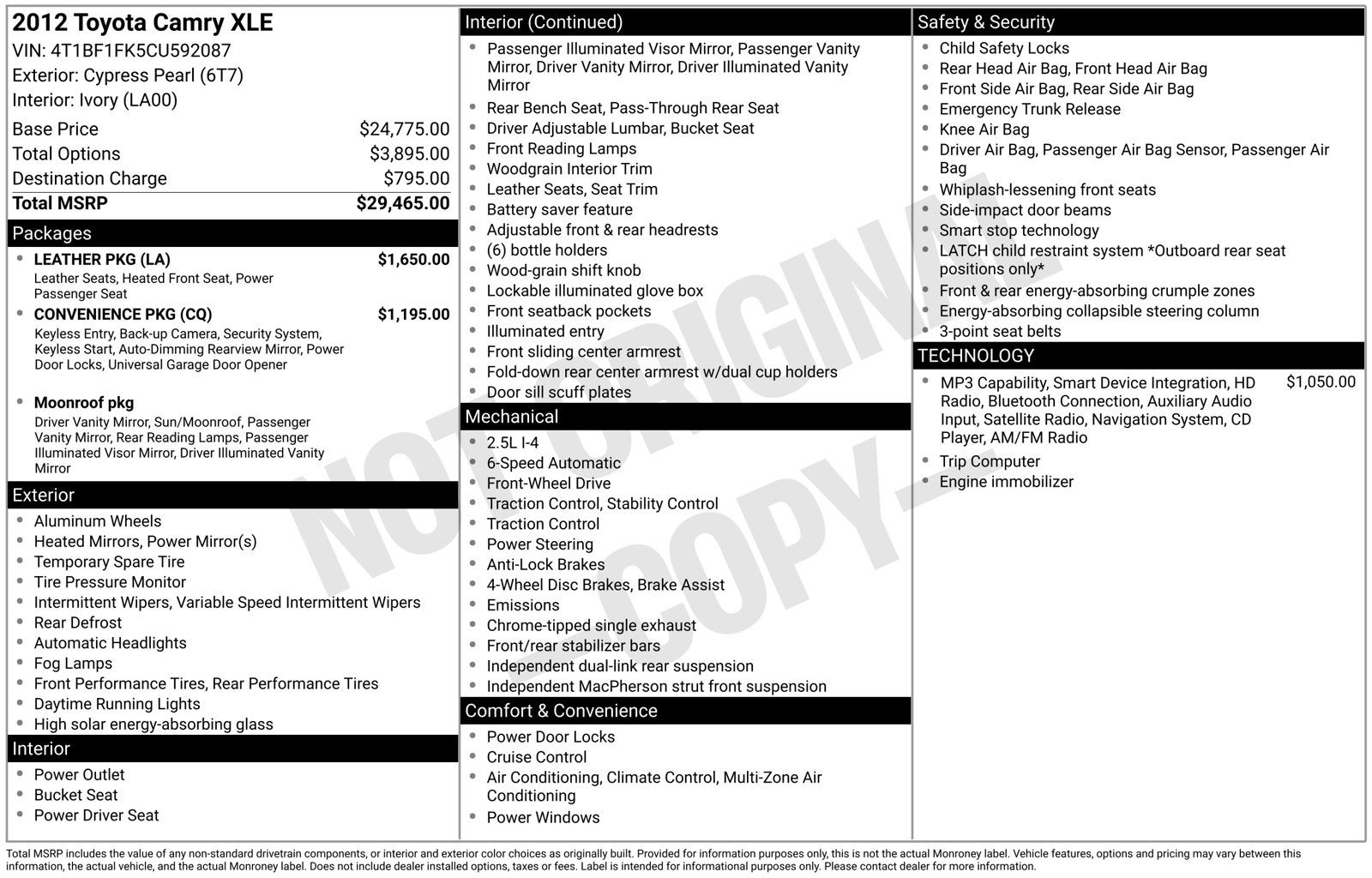 2012 Toyota Camry XLE