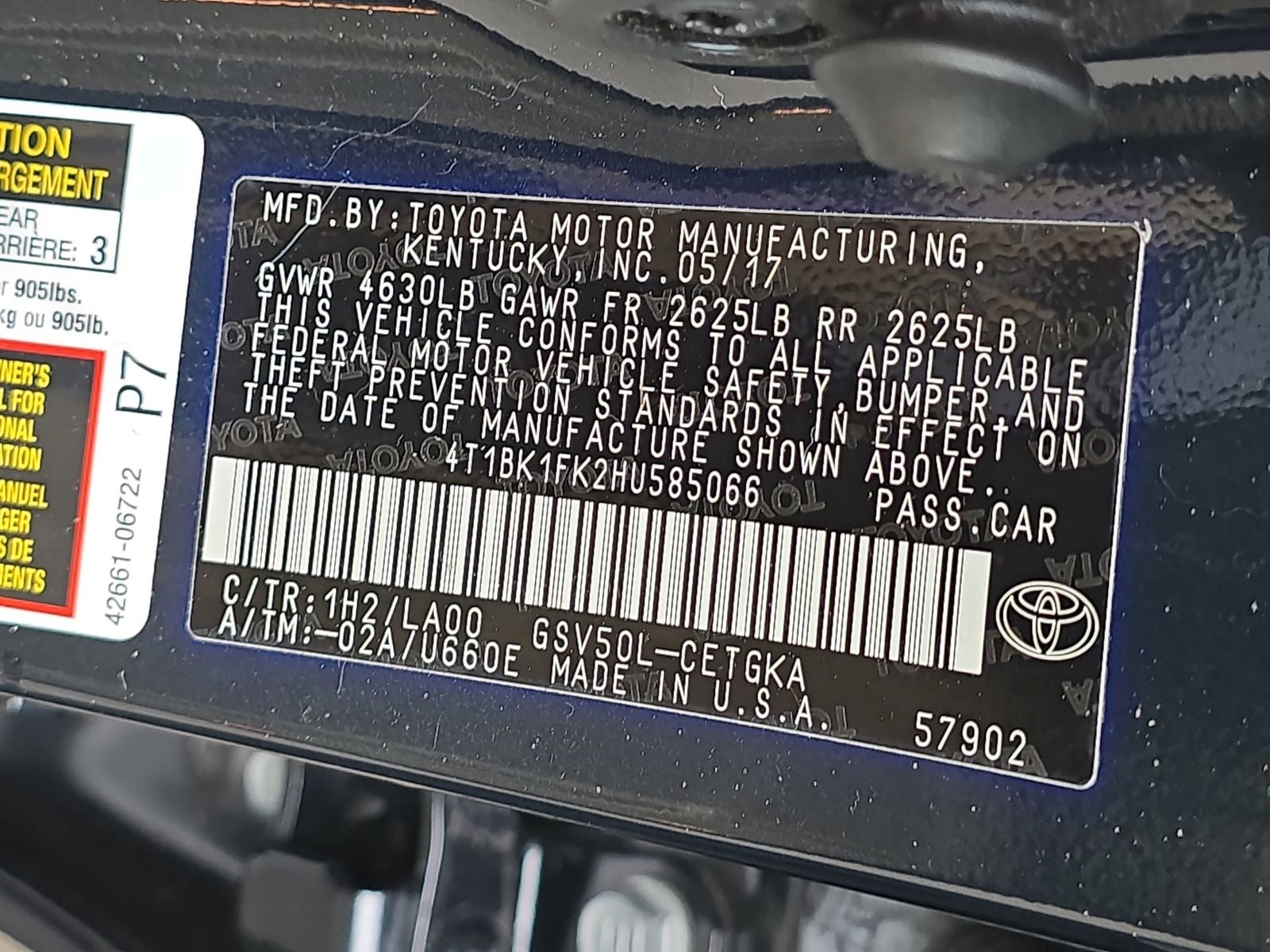 2017 Toyota Camry XLE