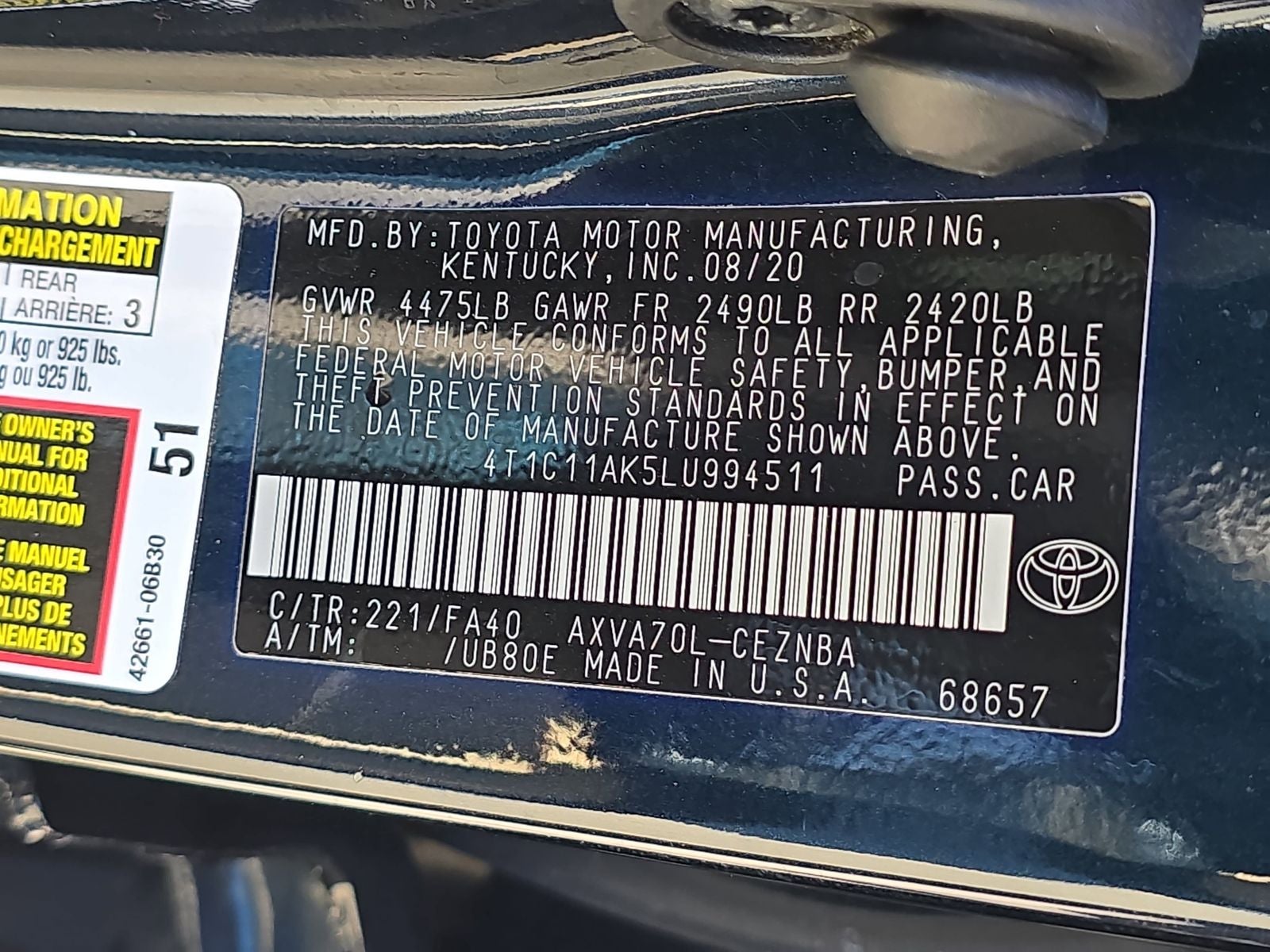 2020 Toyota Camry LE