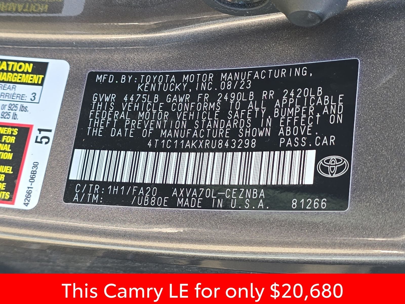 2024 Toyota Camry LE