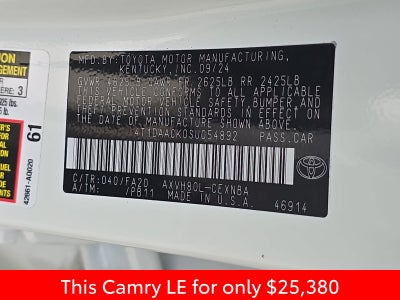 2025 Toyota Camry LE