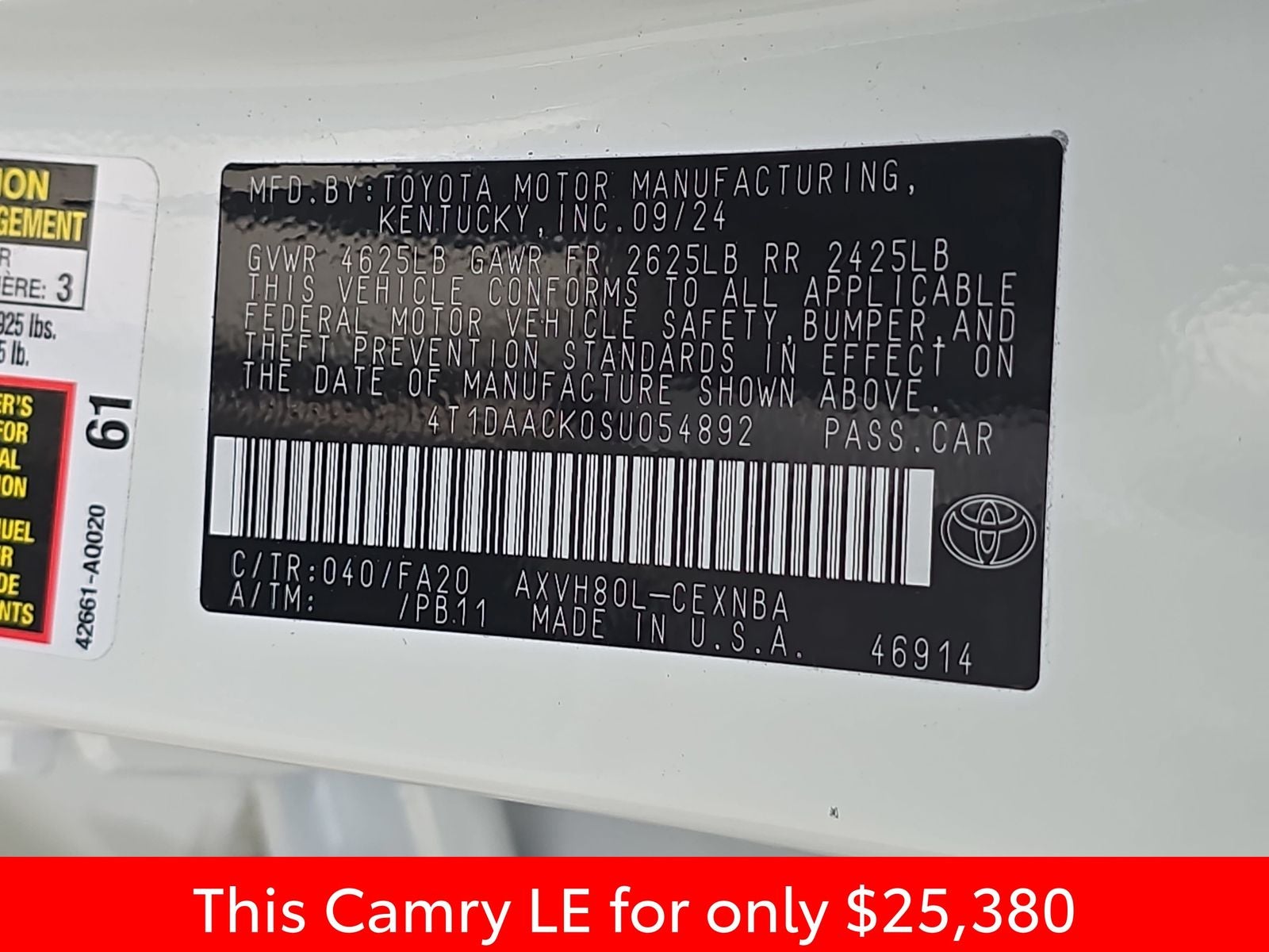 2025 Toyota Camry LE