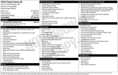 2025 Toyota Camry SE