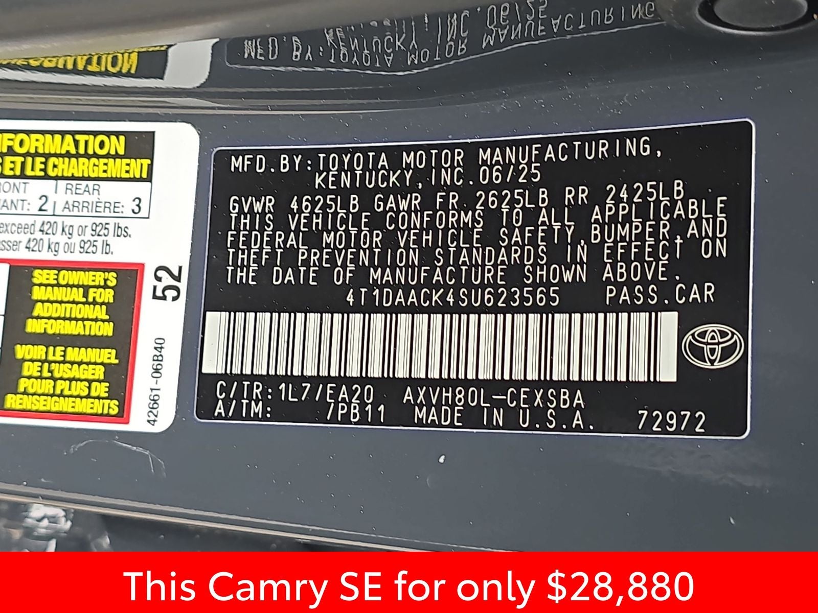 2025 Toyota Camry SE