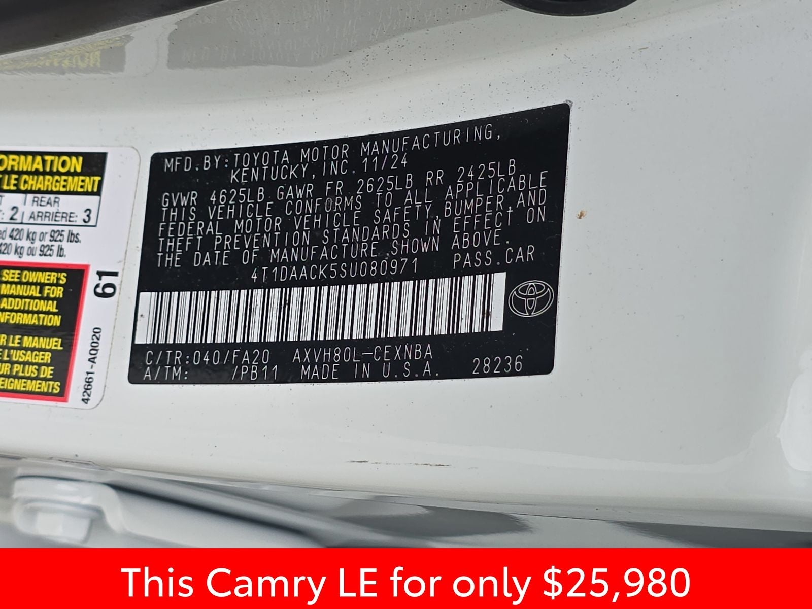 2025 Toyota Camry LE