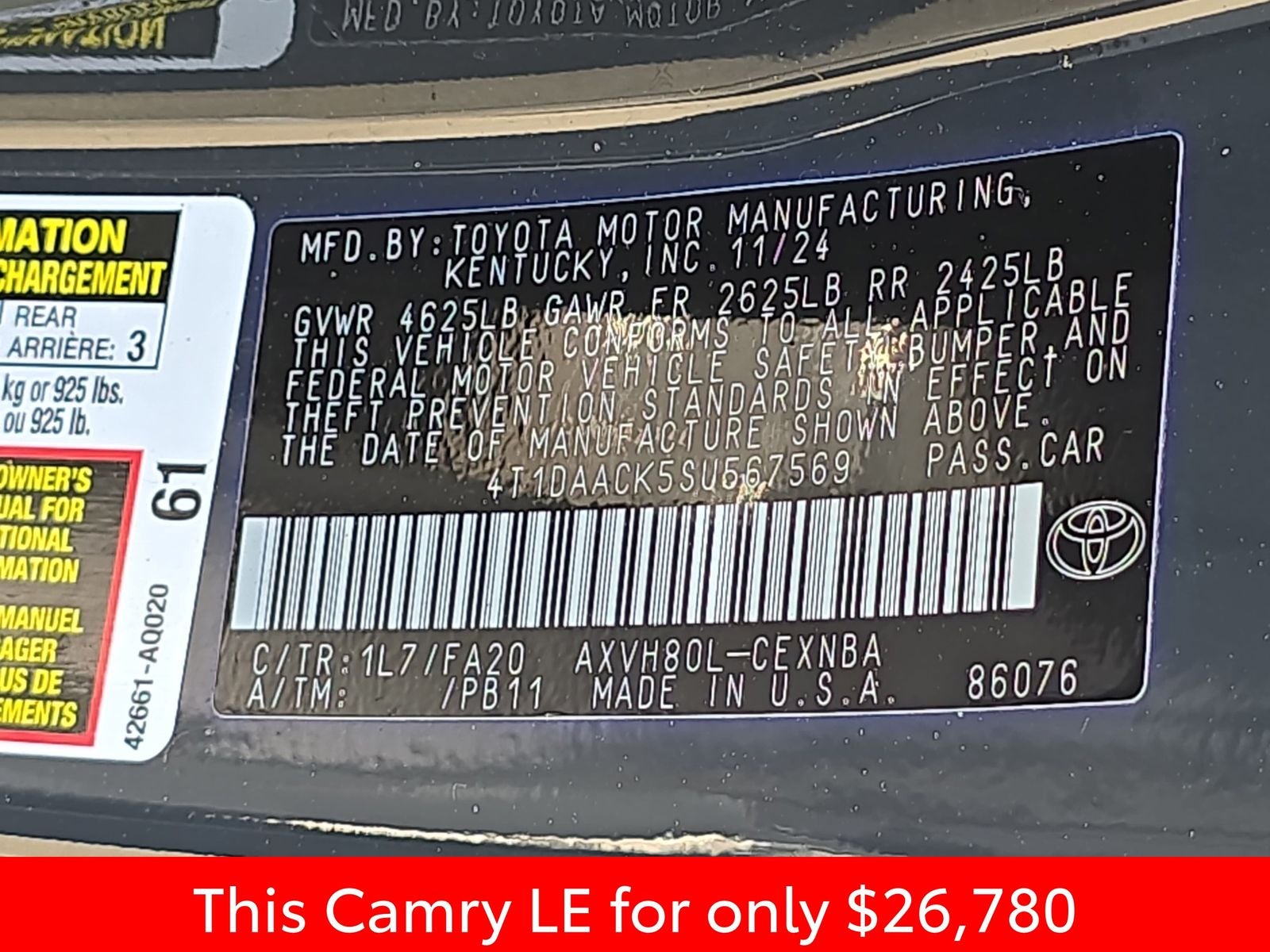 2025 Toyota Camry LE