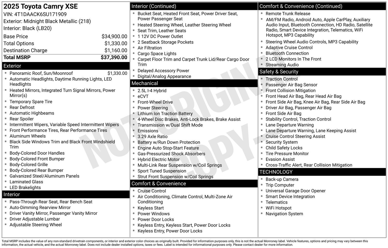 2025 Toyota Camry XSE