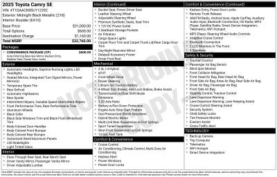 2025 Toyota Camry SE