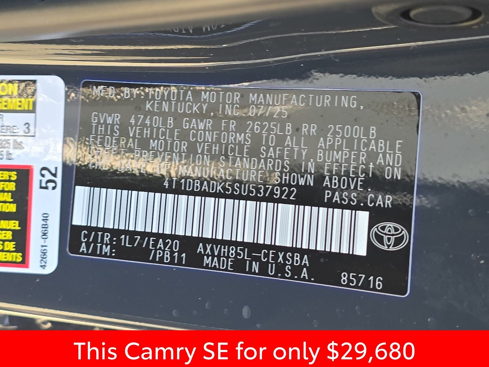 2025 Toyota Camry SE